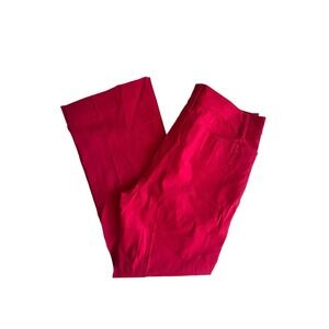 A.L.C. Teddy Cropped Wide‎ Leg Italian Fabric Red Size 2 Flur 2PANT000157